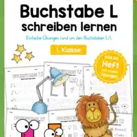 Arbeitsheft: Buchstabe L/l schreiben lernen (25 Seiten)