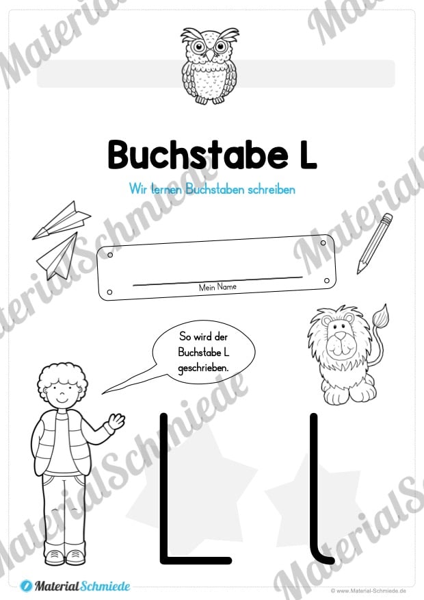 Buchstabe L / l (30 Arbeitsblätter & Übungen)