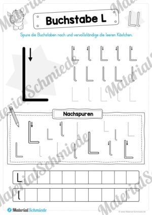 Materialpaket: Buchstabe L/l schreiben lernen (Vorschau 04)