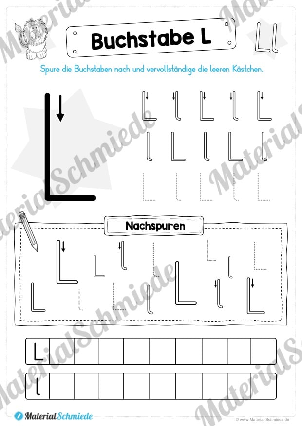 Materialpaket: Buchstabe L/l schreiben lernen (Vorschau 04)