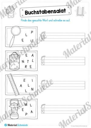 Materialpaket: Buchstabe L/l schreiben lernen (Vorschau 07)