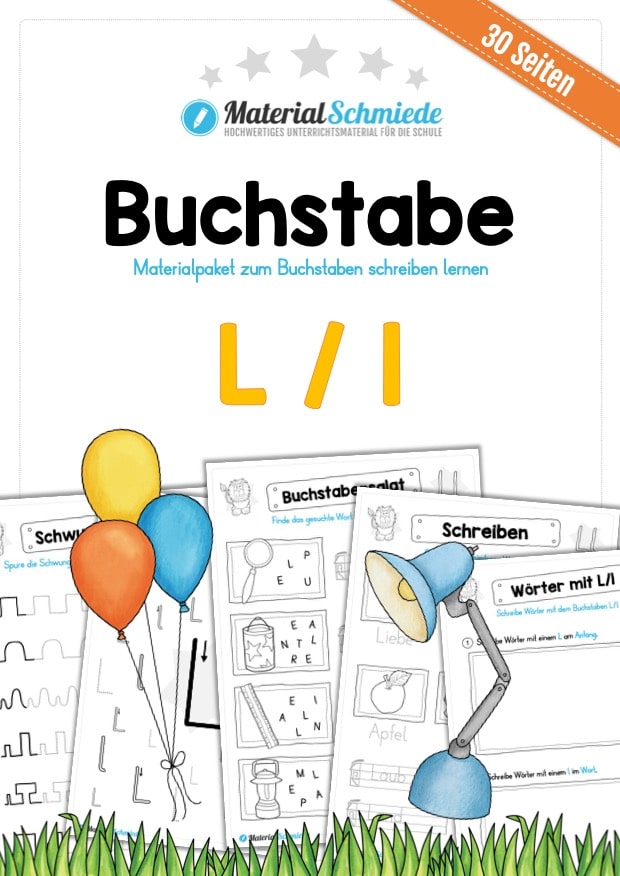 Materialpaket: Buchstabe L/l schreiben lernen