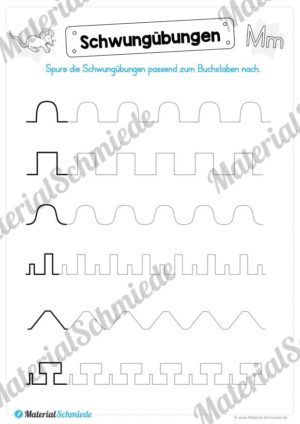 Materialpaket: Buchstabe M/m schreiben lernen (Vorschau 02)