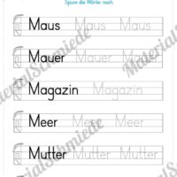 Materialpaket: Buchstabe M/m schreiben lernen (Vorschau 06)