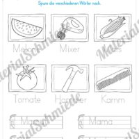 Materialpaket: Buchstabe M/m schreiben lernen (Vorschau 08)