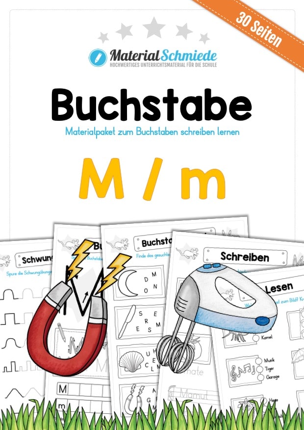 Materialpaket: Buchstabe M/m schreiben lernen