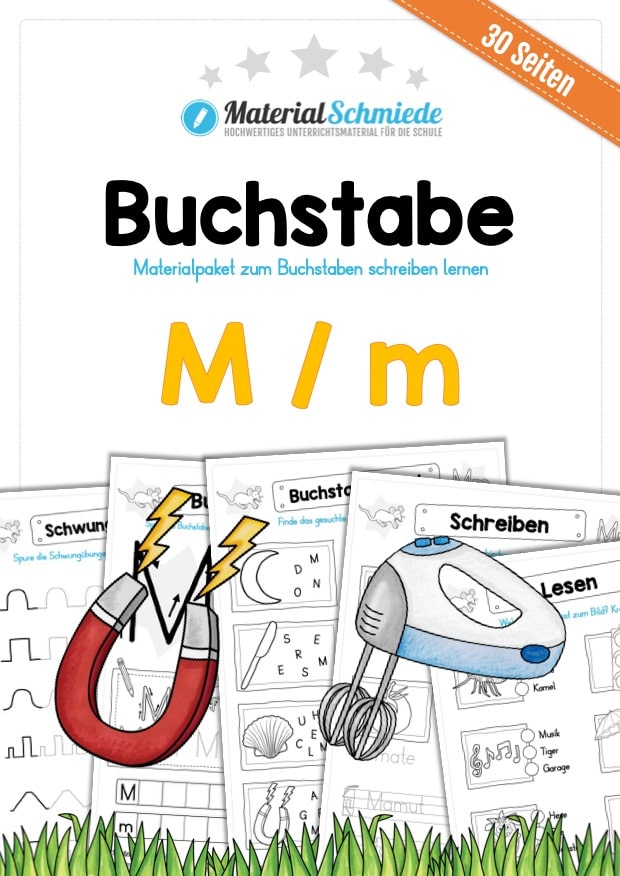 Materialpaket: Buchstabe M/m schreiben lernen