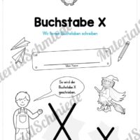 Materialpaket: Buchstabe X/x schreiben lernen (Vorschau 01)