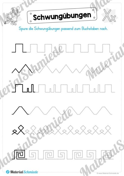Materialpaket: Buchstabe X/x schreiben lernen (Vorschau 02)
