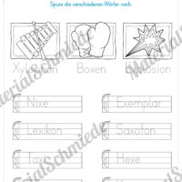 Materialpaket: Buchstabe X/x schreiben lernen (Vorschau 08)