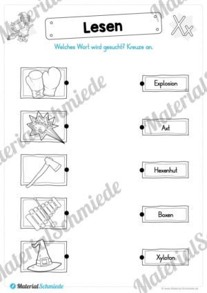 Materialpaket: Buchstabe X/x schreiben lernen (Vorschau 09)