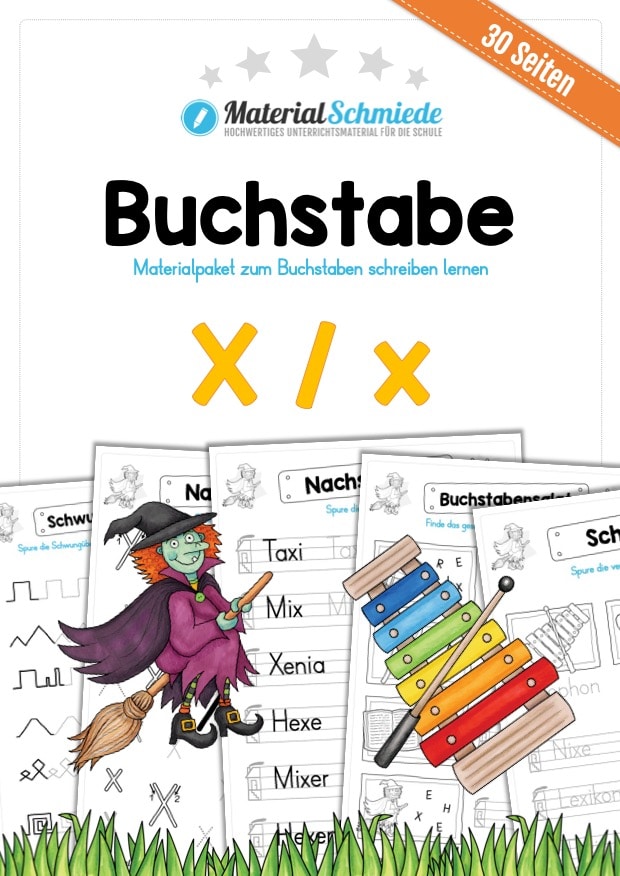 Materialpaket: Buchstabe X/x schreiben lernen