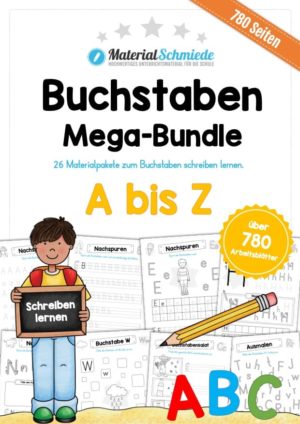Buchstaben A-Z Mega-Bundle (780 Arbeitsblätter)