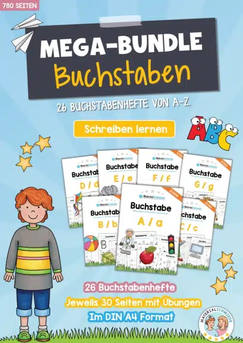 Mega-Bundle: Buchstaben schreiben lernen (26 Arbeitshefte)