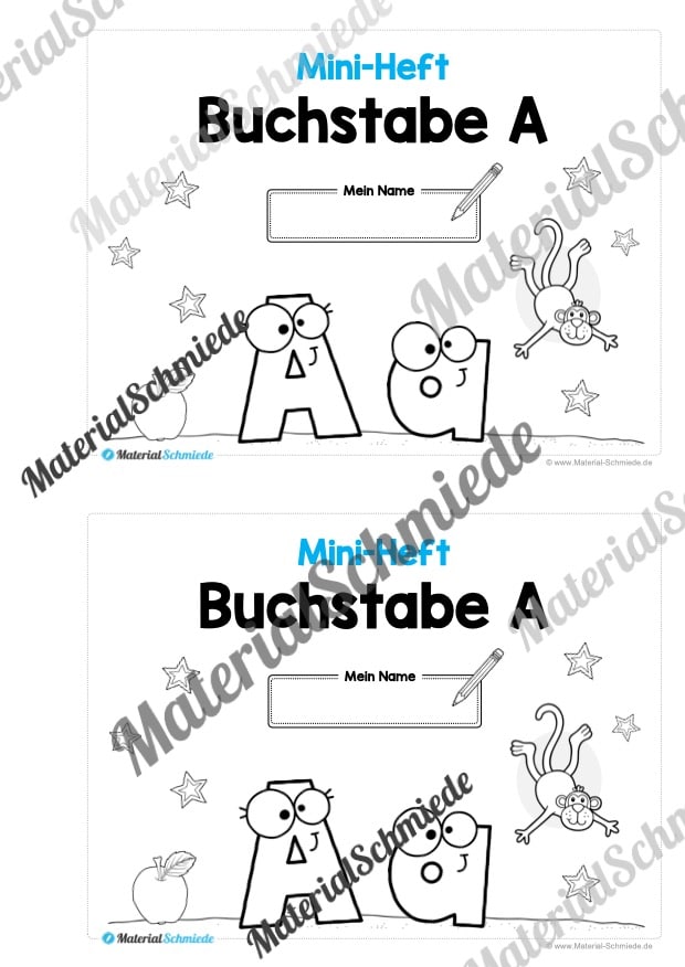 Buchstabe A: Mini-Heft (Vorschau 01)