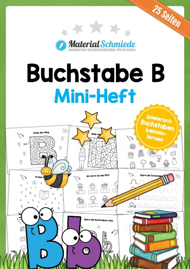 Buchstabe B: Mini-Heft (25 Arbeitsblätter)