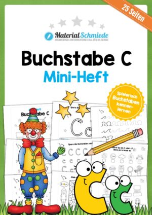 Buchstabe C/c: Mini-Heft (25 Arbeitsblätter)