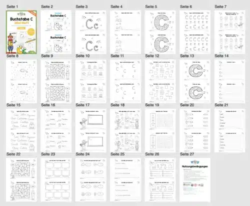 Buchstabe C: Mini-Heft (25 Seiten) - Überblick