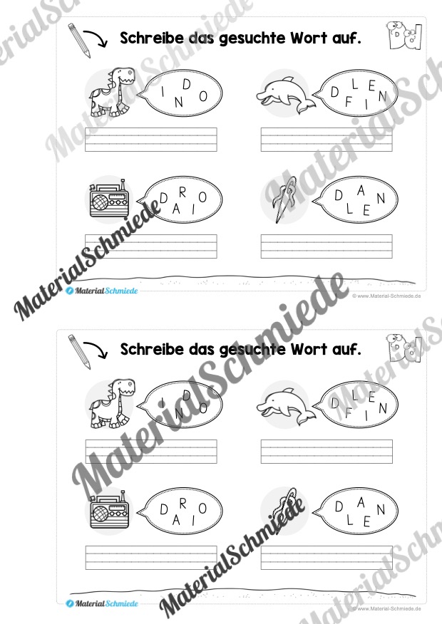 Buchstabe D/d: Mini-Heft (Vorschau 10)