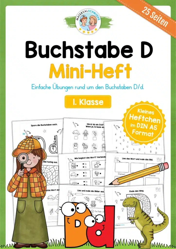 Buchstabe D: Mini-Heft (25 Seiten)