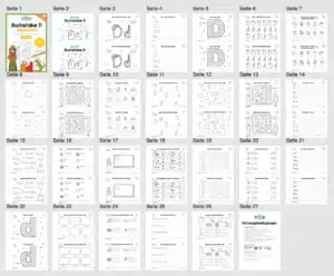 Buchstabe D: Mini-Heft (25 Seiten) – Überblick
