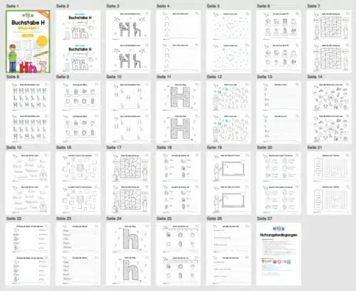 Buchstabe H: Mini-Heft (25 Seiten) - Überblick