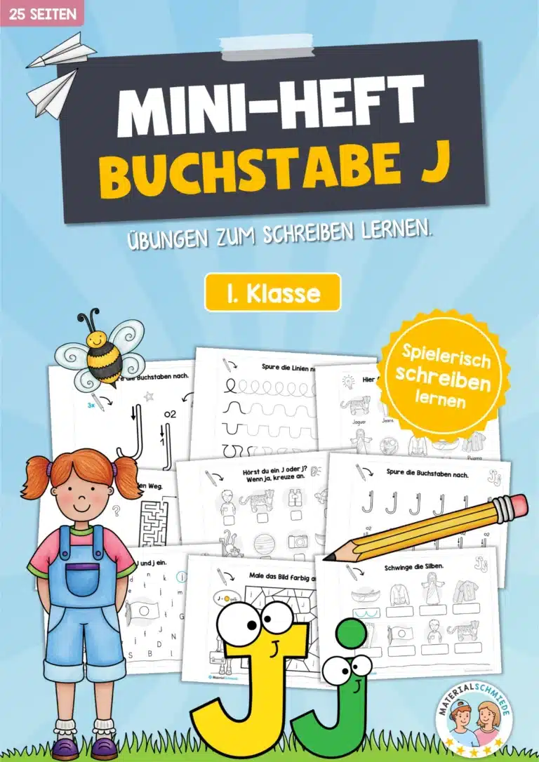 Buchstabe J: Mini-Heft (25 Seiten)