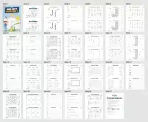 Buchstabe J: Mini-Heft (Überblick)