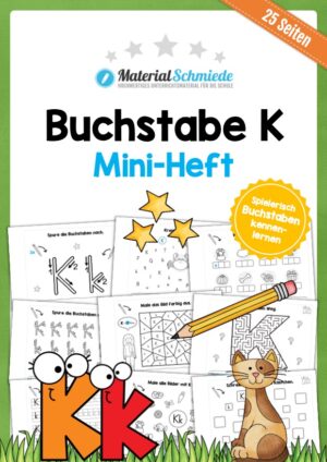 Buchstabe K/k: Mini-Heft (25 Arbeitsblätter)