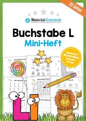 Buchstabe L/l: Mini-Heft (25 Arbeitsblätter)