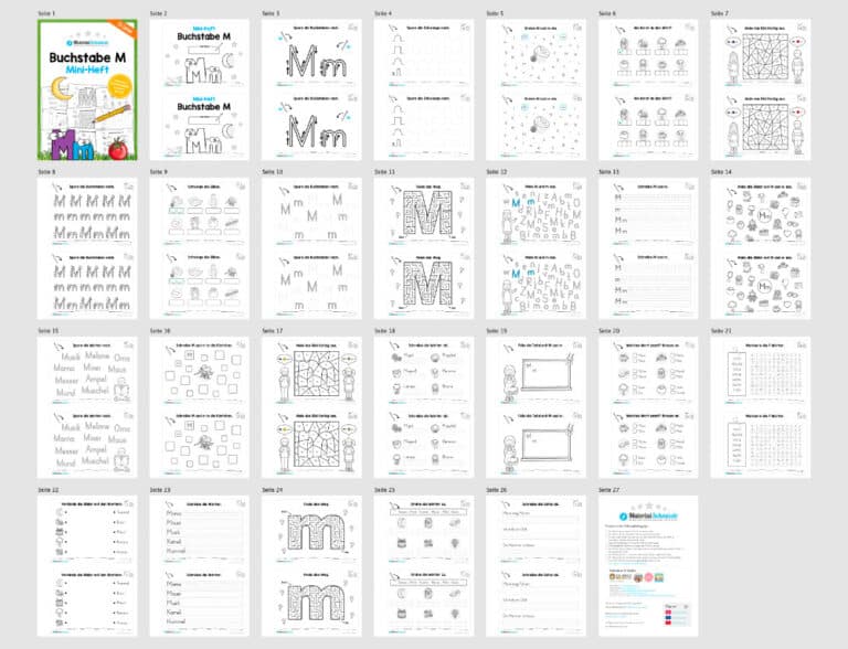 Buchstabe M/m: Mini-Heft (Überblick)