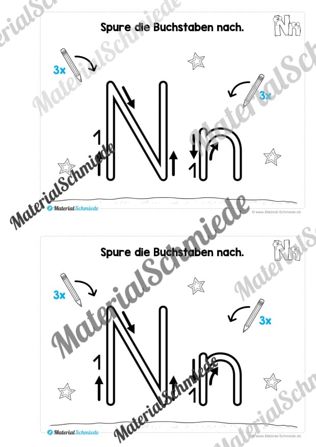 Buchstabe N/n: Mini-Heft (Vorschau 01)