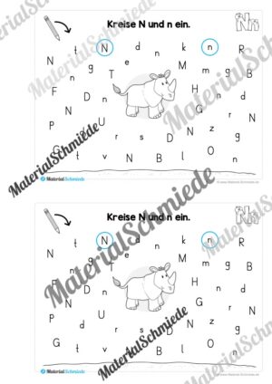 Buchstabe N/n: Mini-Heft (Vorschau 05)