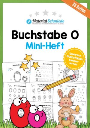 Buchstabe O/o: Mini-Heft (25 Arbeitsblätter)