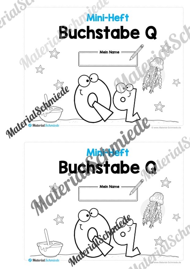 Buchstabe Q/q: Mini-Heft (Vorschau 01)