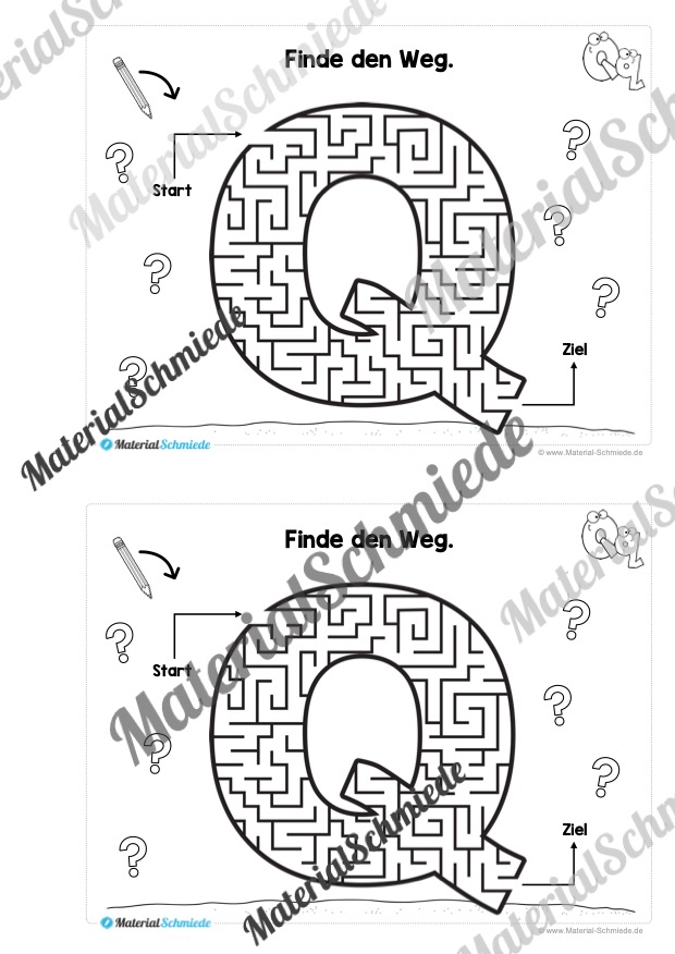 Buchstabe Q/q: Mini-Heft (Vorschau 05)