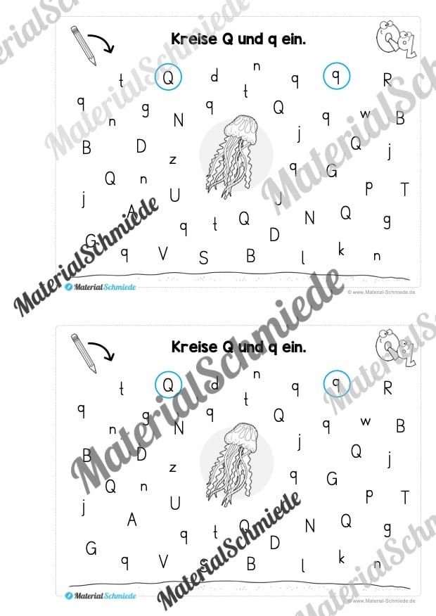 Buchstabe Q/q: Mini-Heft (Vorschau 08)