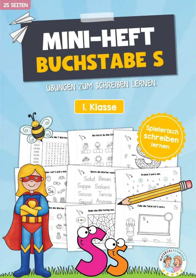 Buchstabe S: Mini-Heft (25 Seiten)