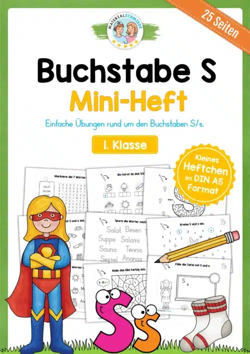 Buchstabe S: Mini-Heft (25 Seiten)