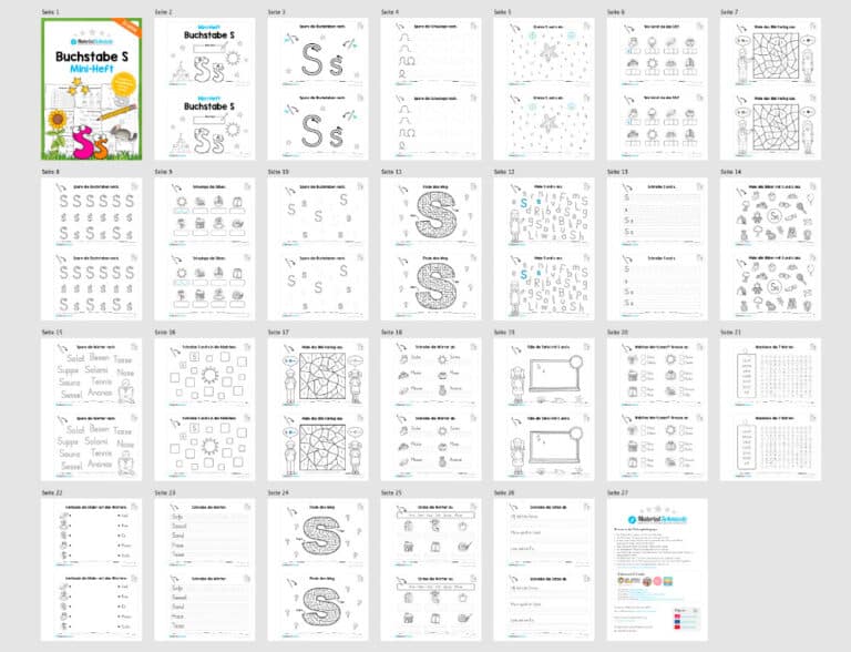 Buchstabe S: Mini-Heft (Überblick)