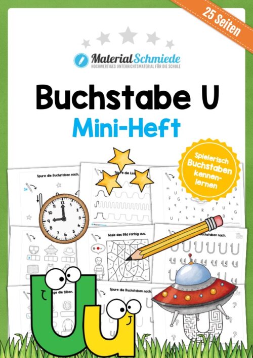 Buchstabe U / u (30 Arbeitsblätter & Übungen) Bildidee 