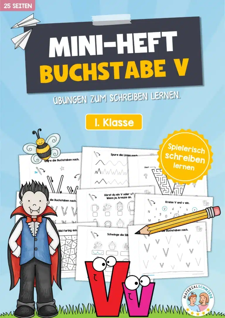 Buchstabe V: Mini-Heft (25 Seiten) Buchstabe V: Mini-Heft (25 Seiten)