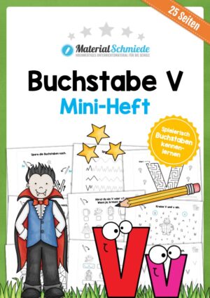 Buchstabe V/v: Mini-Heft (25 Arbeitsblätter)