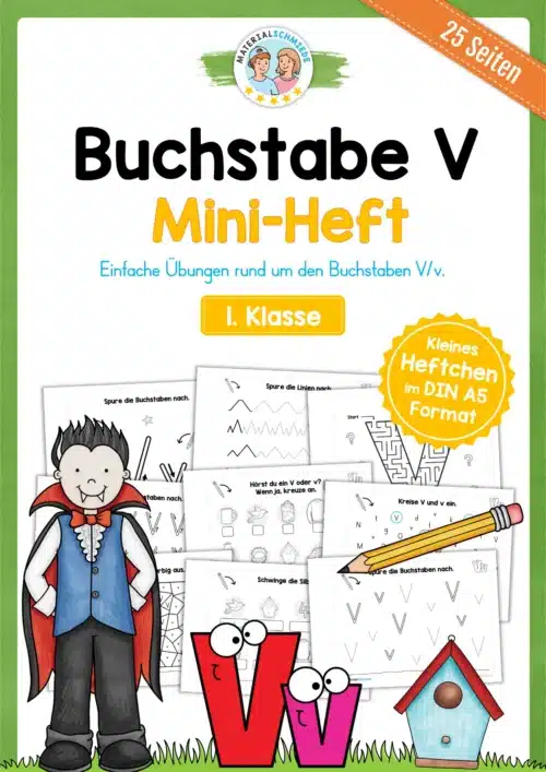 Buchstabe V: Mini-Heft (25 Seiten)