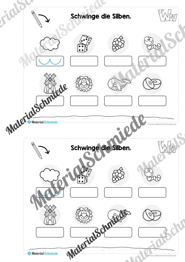 Buchstabe W/w: Mini-Heft (Vorschau 08)