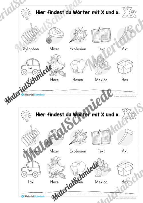 Buchstabe X/x: Mini-Heft (Vorschau 04)