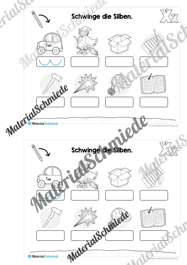 Buchstabe X/x: Mini-Heft (Vorschau 10)