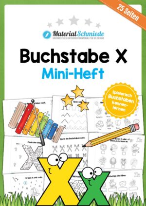 Buchstabe X/x: Mini-Heft (25 Arbeitsblätter)