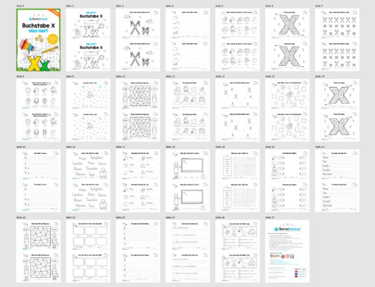 Buchstabe X/x: Mini-Heft (Überblick)