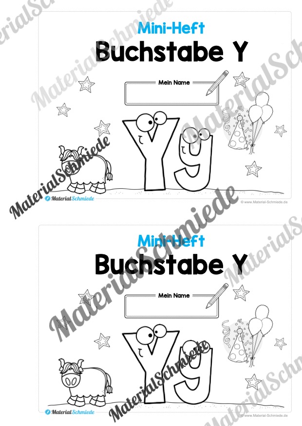 Buchstabe Y/y: Mini-Heft (Vorschau 01)